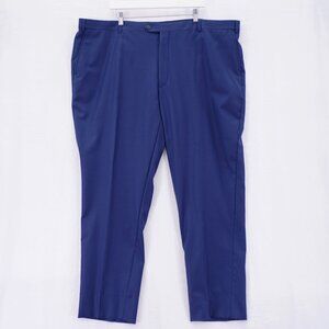 Joseph Abboud Joe Wool Blue Twill Dress Pants Trousers 48 / 32 High Rise Flat Fr